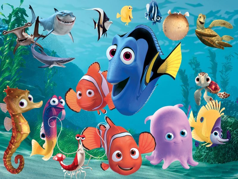 An image of the characters in Finding Nemo. Only a few of them will be back for Finding Dory.